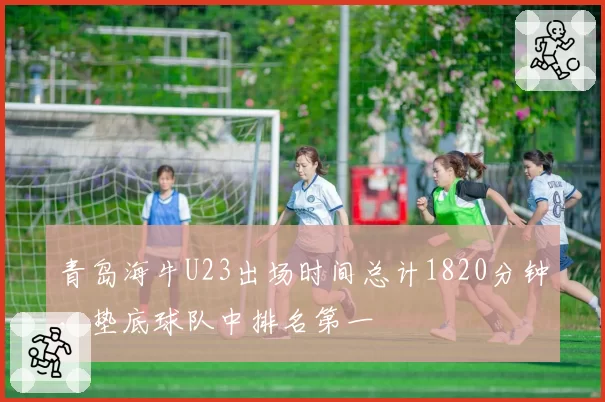 青岛海牛U23出场时间总计1820分钟，垫底球队中排名第一