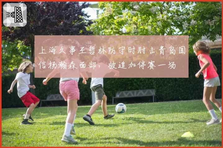 上海久事王哲林防守时肘击青岛国信杨瀚森面部，被追加停赛一场